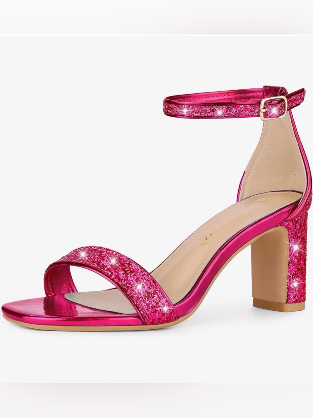 Hot pink sparkle high heels